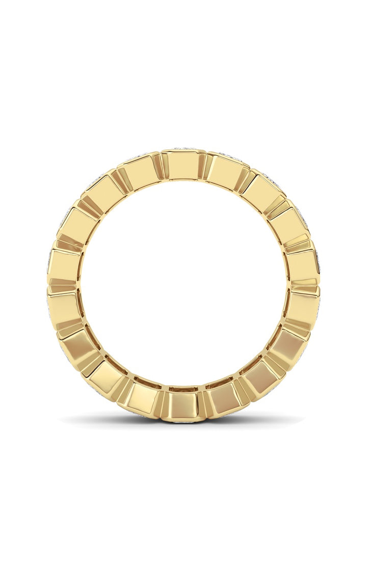 2.2Cttw Emerald Shaped Lab Grown Diamond (F/VS) Eternity Band Ring in 14K Gold