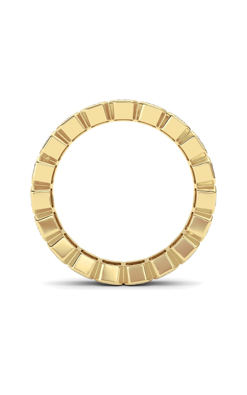 2.2Cttw Emerald Shaped Lab Grown Diamond (F/VS) Eternity Band Ring in 14K Gold