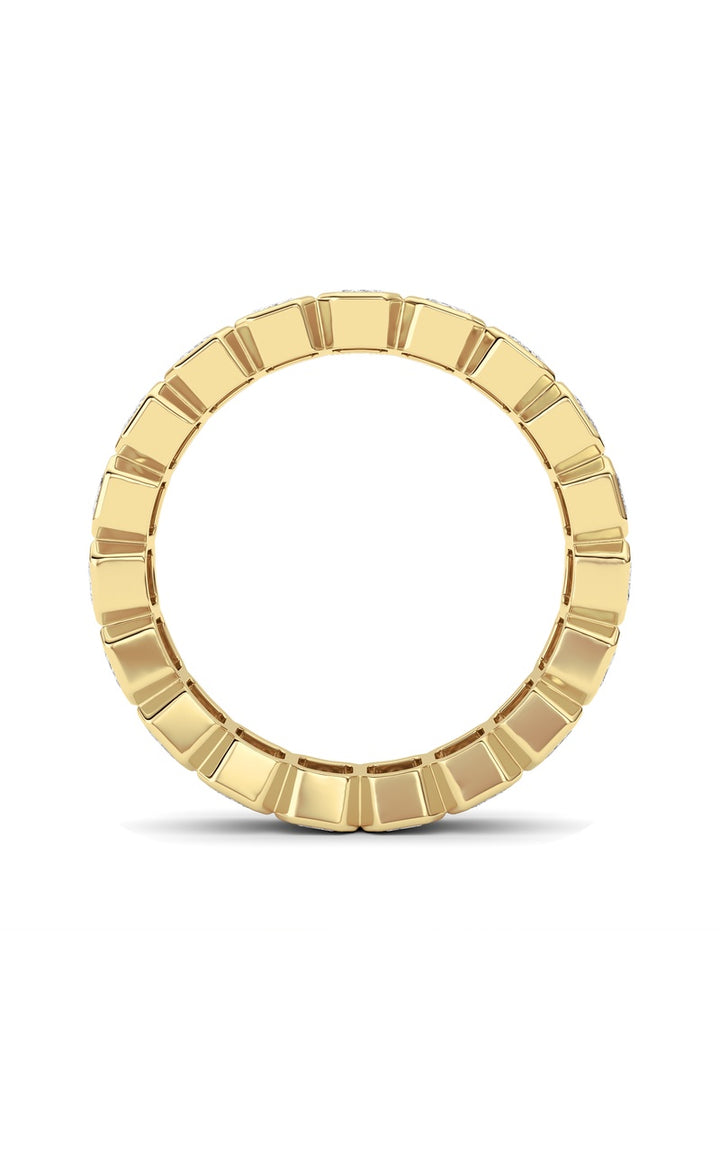 2.2Cttw Emerald Shaped Lab Grown Diamond (F/VS) Eternity Band Ring in 14K Gold