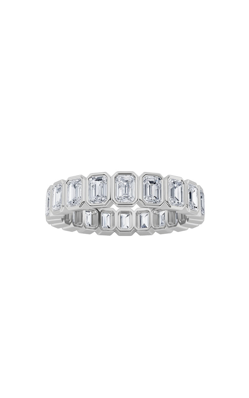 2.5Cttw Emerald Shaped Lab Grown Diamond (F/VS) Eternity Band Ring in 14K Gold