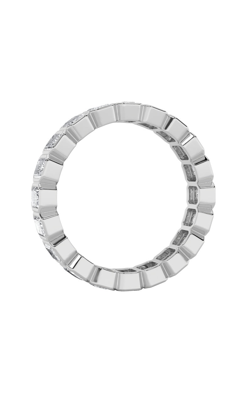 2.5Cttw Emerald Shaped Lab Grown Diamond (F/VS) Eternity Band Ring in 14K Gold