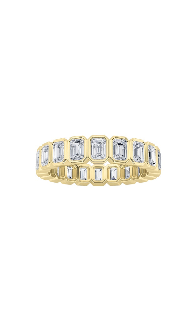 2.5Cttw Emerald Shaped Lab Grown Diamond (F/VS) Eternity Band Ring in 14K Gold
