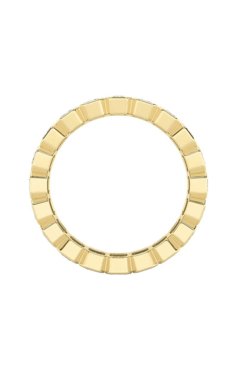2.5Cttw Emerald Shaped Lab Grown Diamond (F/VS) Eternity Band Ring in 14K Gold