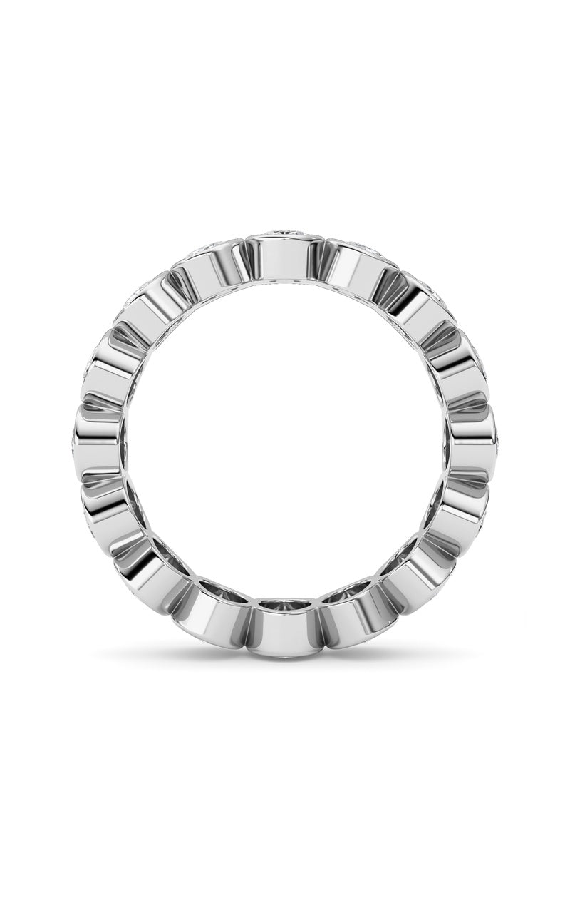 2Cttw Oval Shaped Lab Grown Diamond (F/VS) Eternity Band Ring in 14K Gold