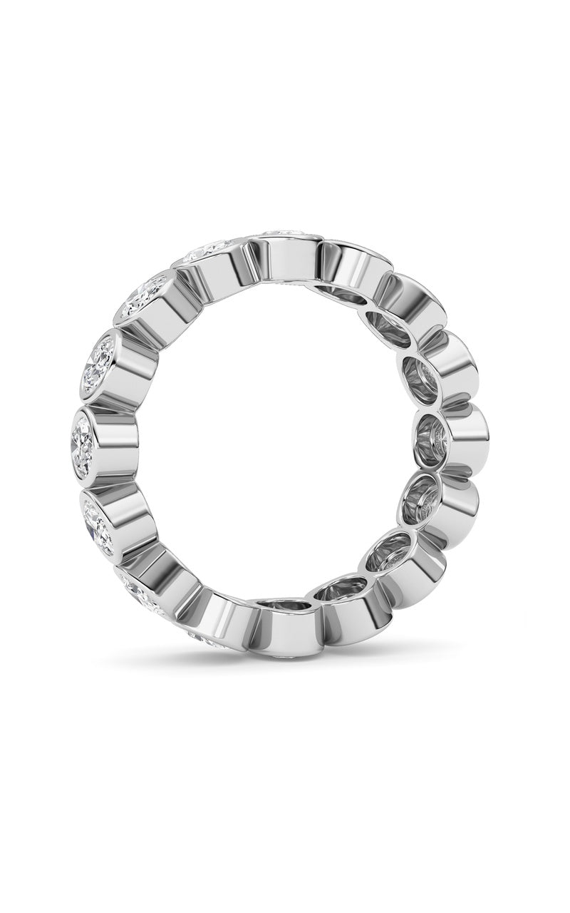 2Cttw Oval Shaped Lab Grown Diamond (F/VS) Eternity Band Ring in 14K Gold