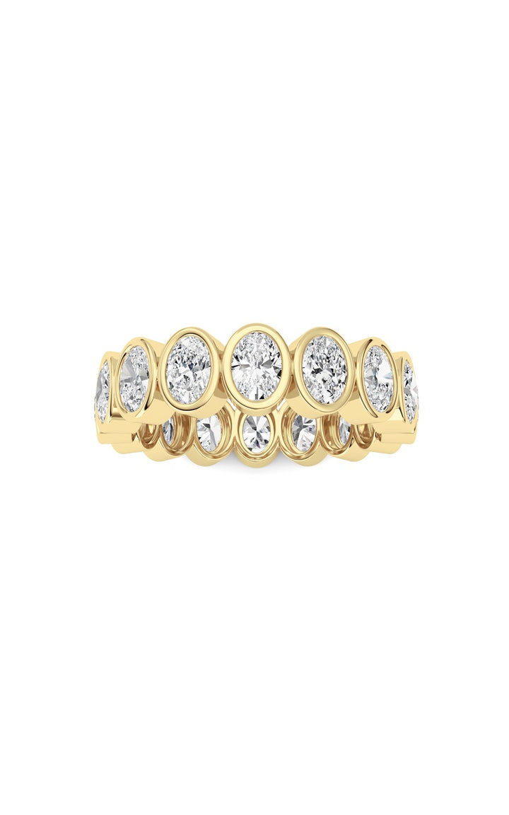 2Cttw Oval Shaped Lab Grown Diamond (F/VS) Eternity Band Ring in 14K Gold