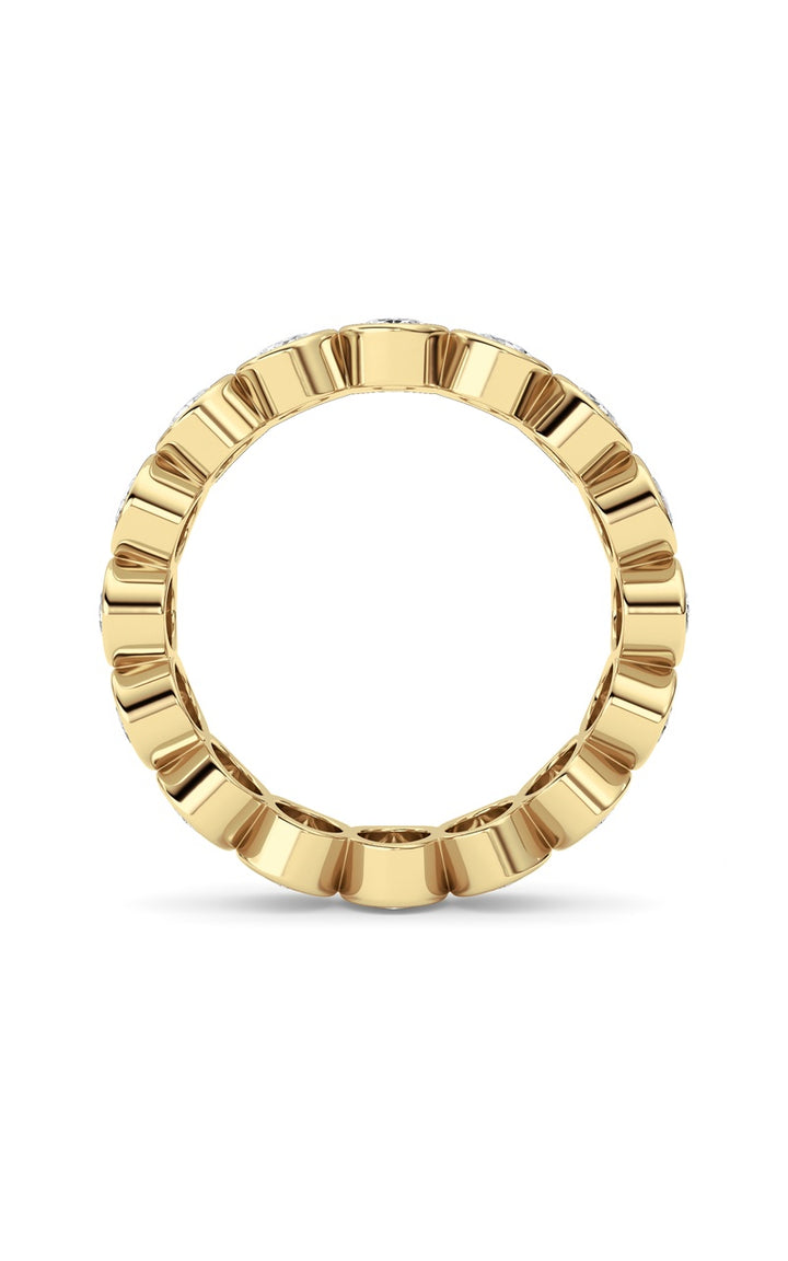 2Cttw Oval Shaped Lab Grown Diamond (F/VS) Eternity Band Ring in 14K Gold