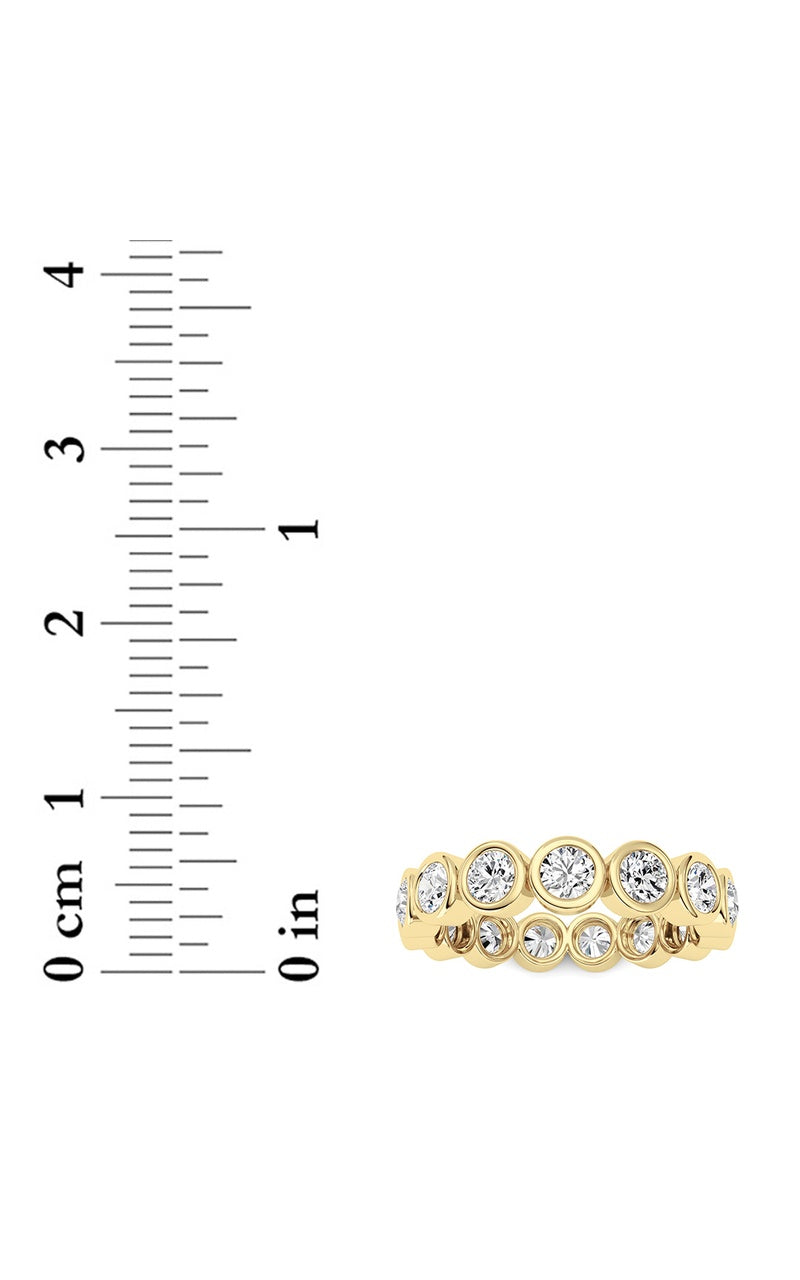 1.9Cttw Round Shaped Lab Grown Diamond (F/VS) Eternity Band Ring in 14K Gold