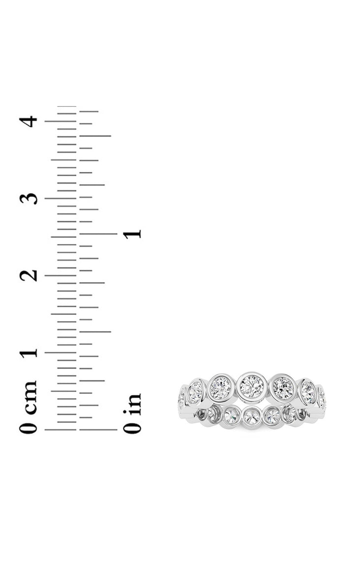 2Cttw Round Shaped Lab Grown Diamond (F/VS) Eternity Band Ring in 14K Gold