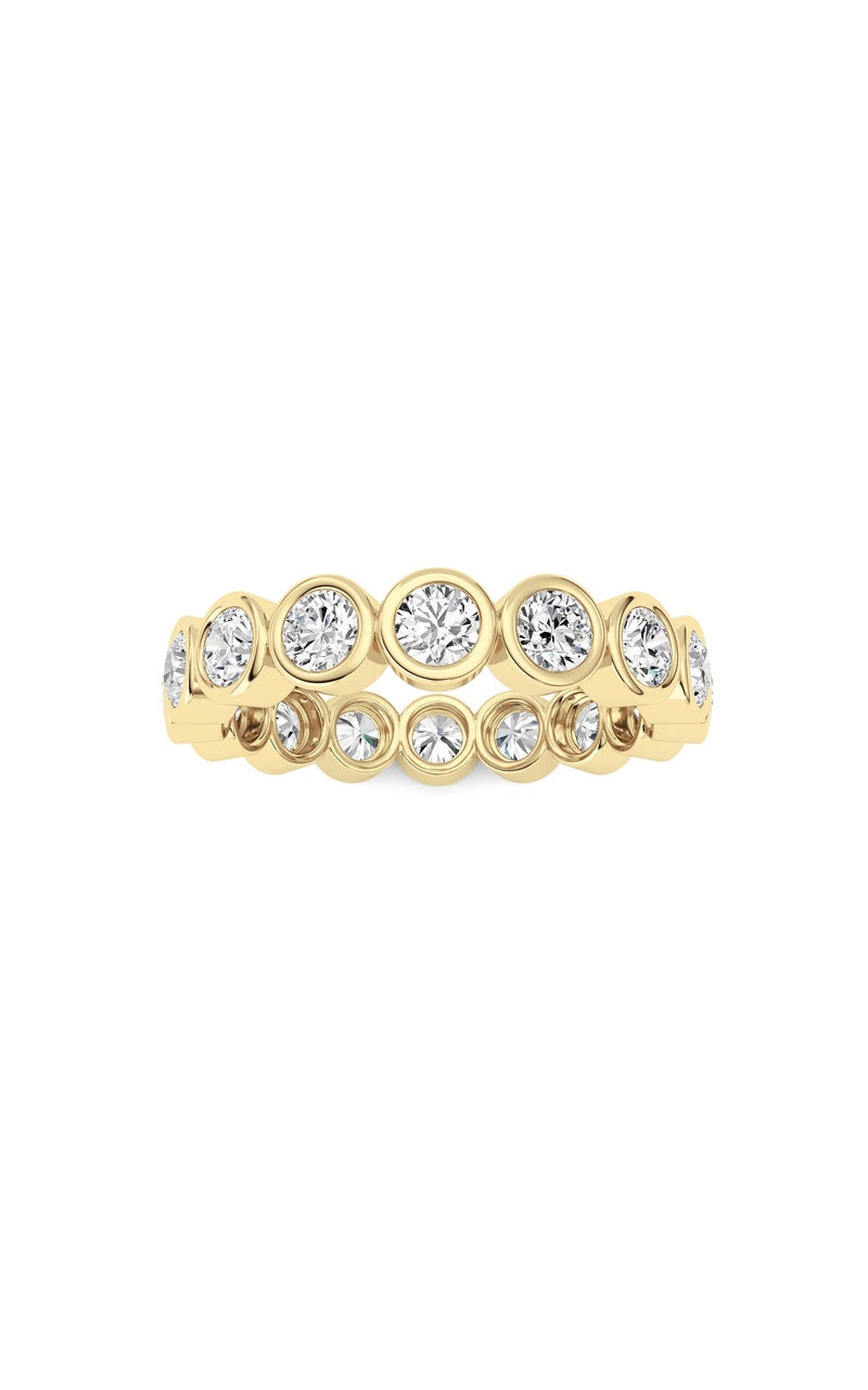 2Cttw Round Shaped Lab Grown Diamond (F/VS) Eternity Band Ring in 14K Gold