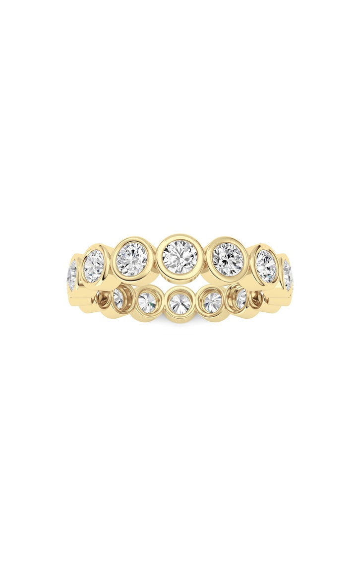 2Cttw Round Shaped Lab Grown Diamond (F/VS) Eternity Band Ring in 14K Gold