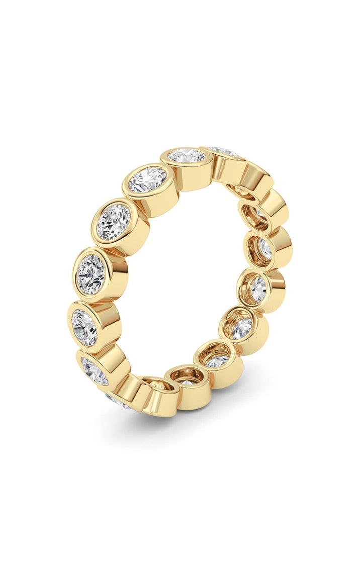 2Cttw Round Shaped Lab Grown Diamond (F/VS) Eternity Band Ring in 14K Gold