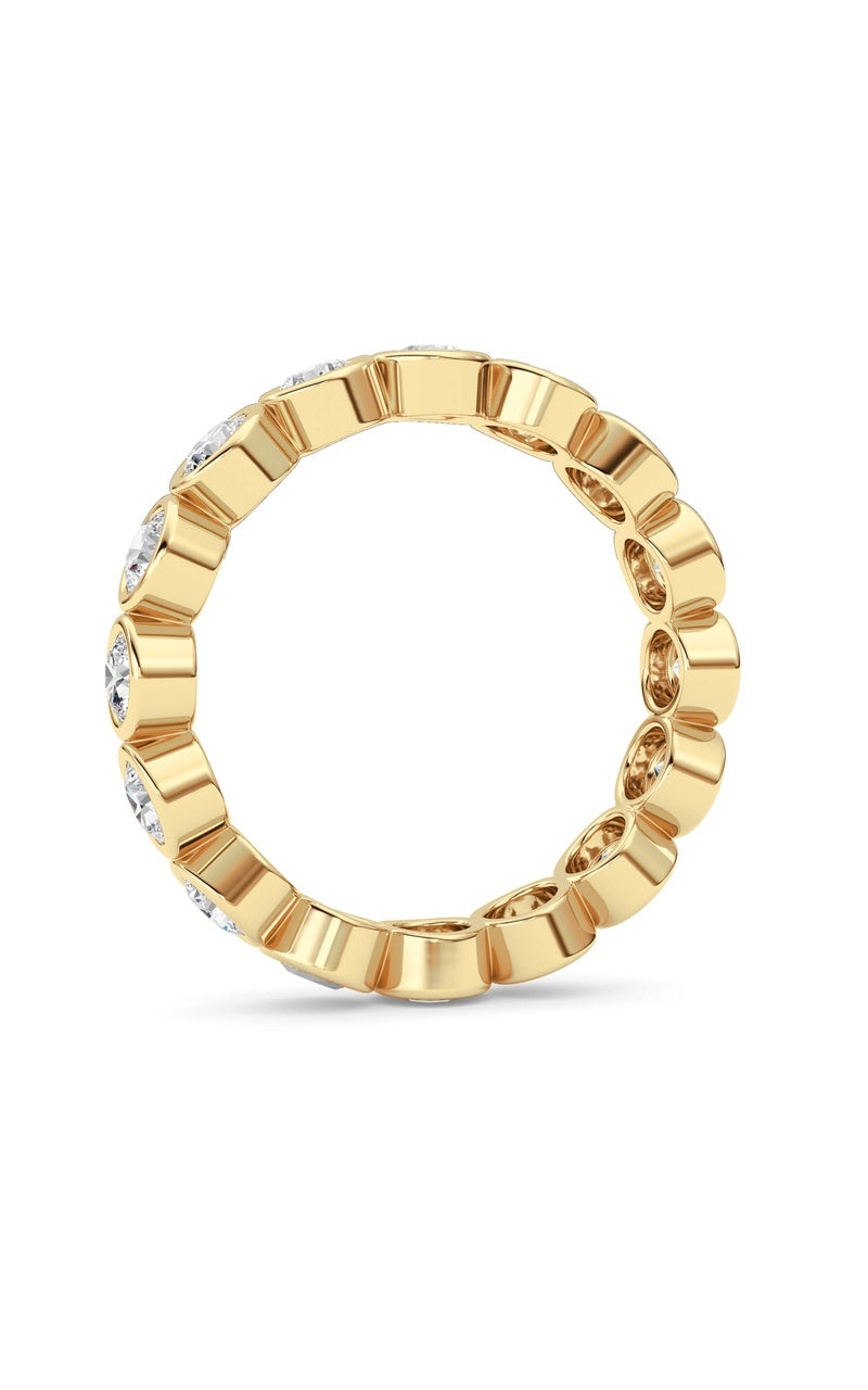 2Cttw Round Shaped Lab Grown Diamond (F/VS) Eternity Band Ring in 14K Gold