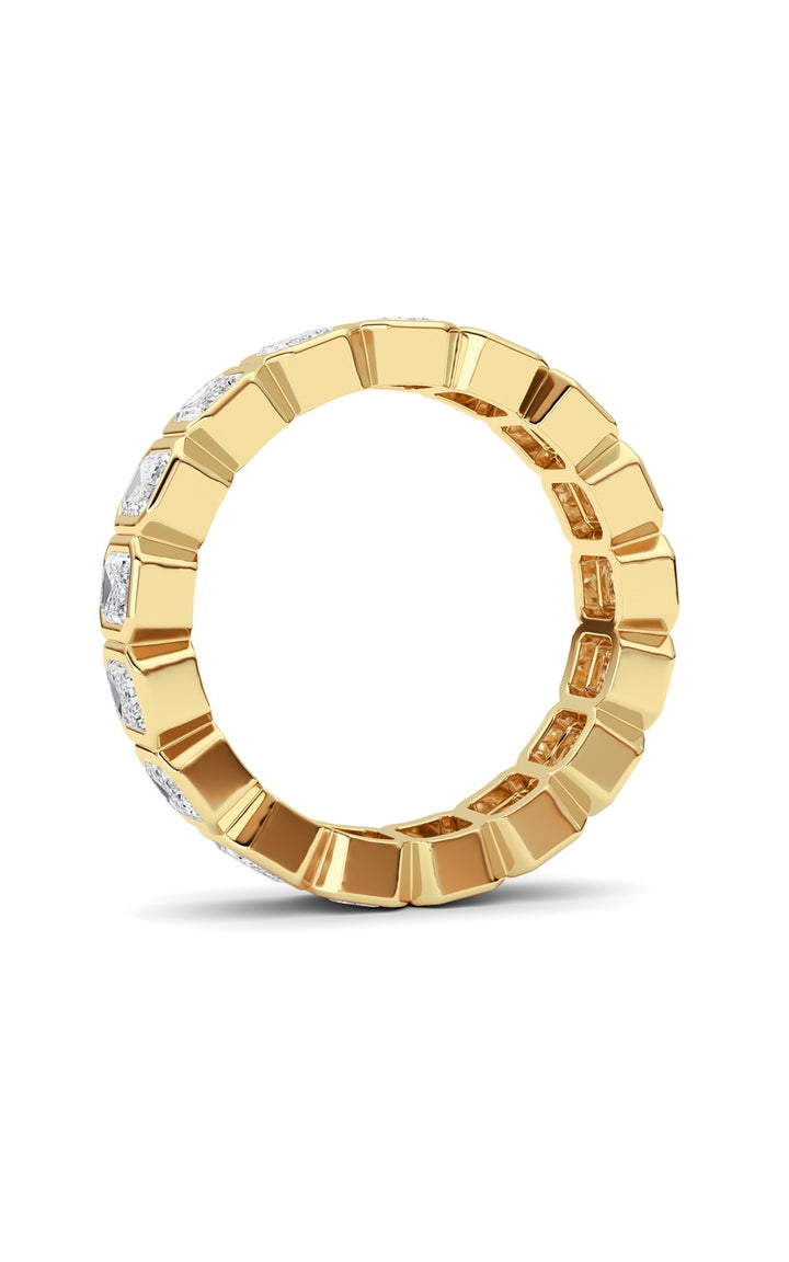2.5Cttw Emerald Shaped Lab Grown Diamond (F/VS) Eternity Band Ring in 14K Gold