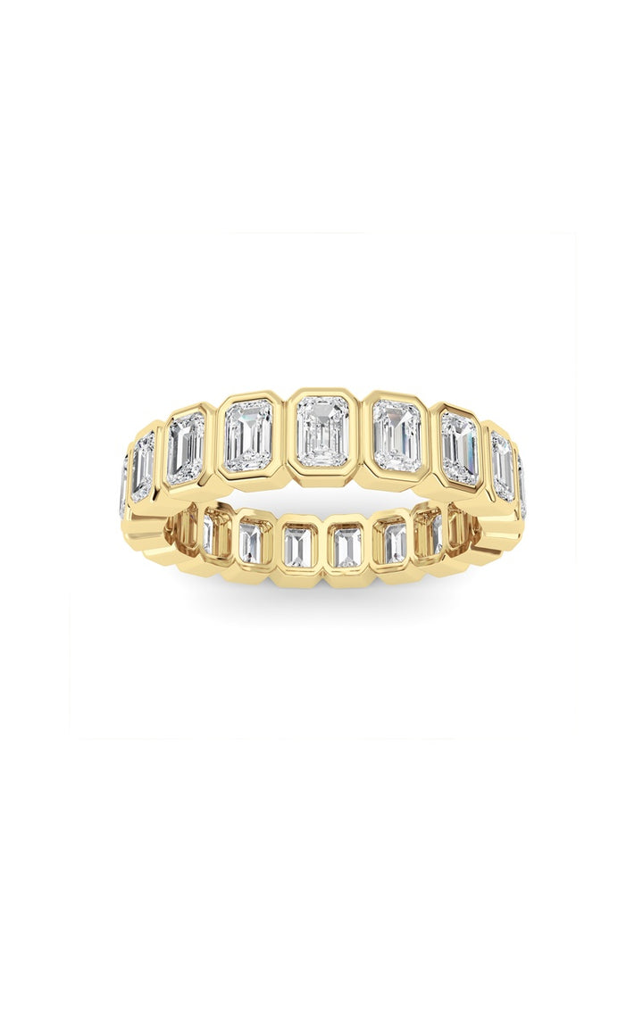 2.75Cttw Emerald Shaped Lab Grown Diamond (F/VS) Eternity Band Ring in 14K Gold