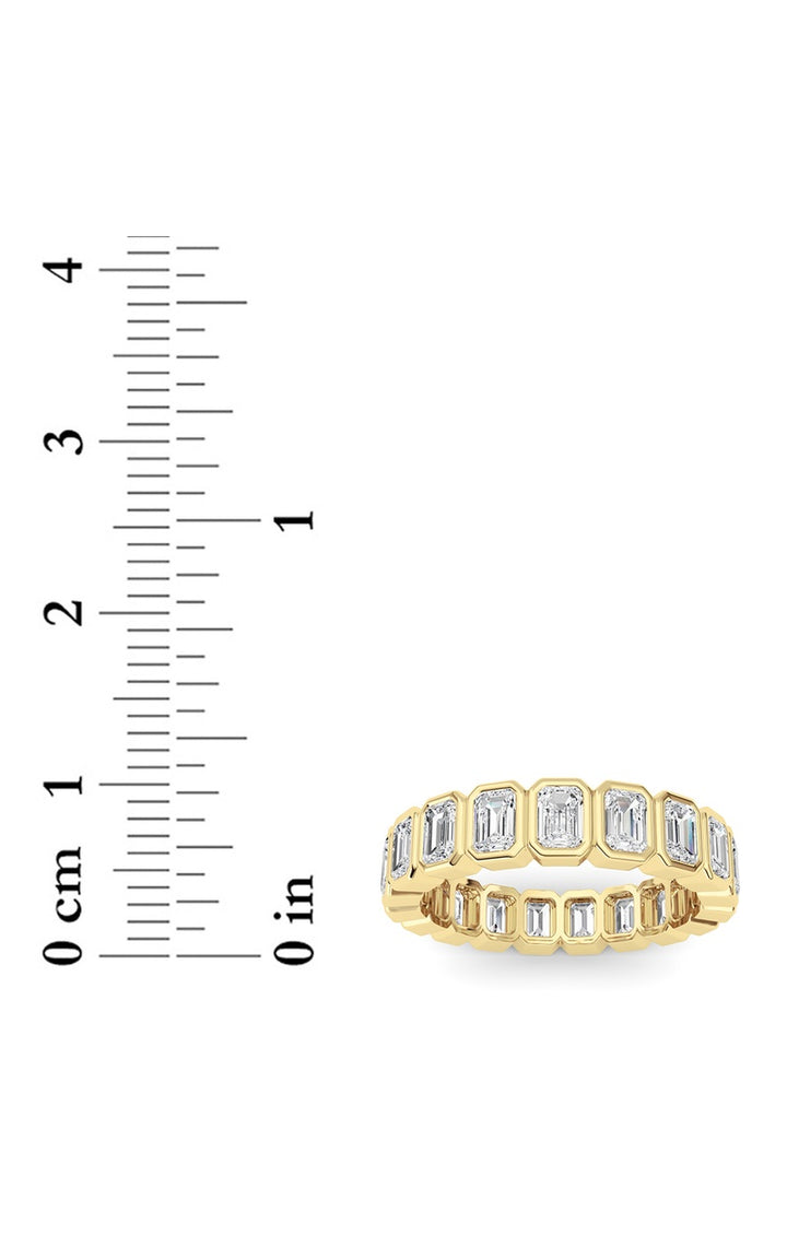 2.75Cttw Emerald Shaped Lab Grown Diamond (F/VS) Eternity Band Ring in 14K Gold