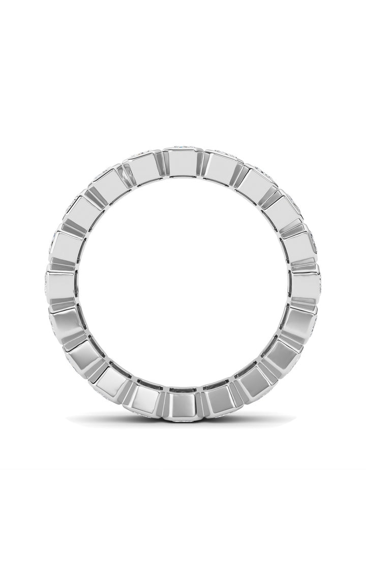 3.00Cttw Emerald Shaped Lab Grown Diamond (F/VS) Eternity Band Ring in 14K Gold