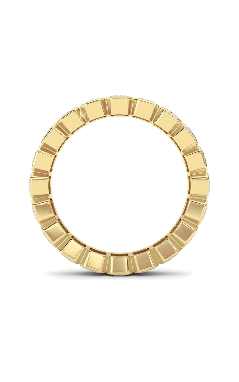 3.00Cttw Emerald Shaped Lab Grown Diamond (F/VS) Eternity Band Ring in 14K Gold