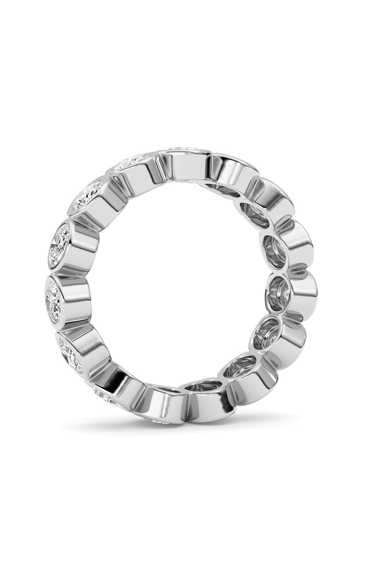 2.2Cttw Oval Shaped Lab Grown Diamond (F/VS) Eternity Band Ring in 14K Gold