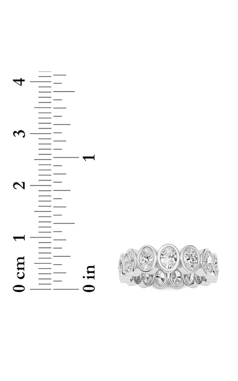 2.2Cttw Oval Shaped Lab Grown Diamond (F/VS) Eternity Band Ring in 14K Gold