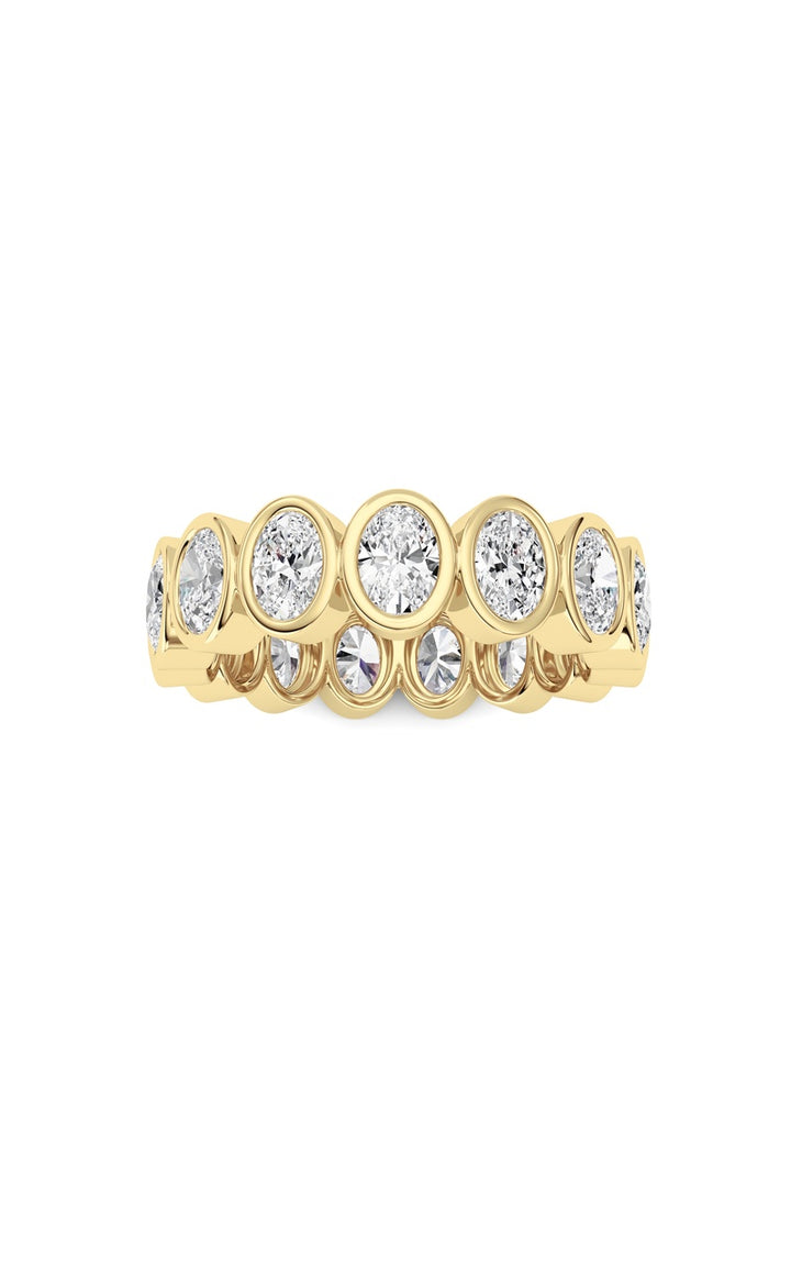 2.2Cttw Oval Shaped Lab Grown Diamond (F/VS) Eternity Band Ring in 14K Gold