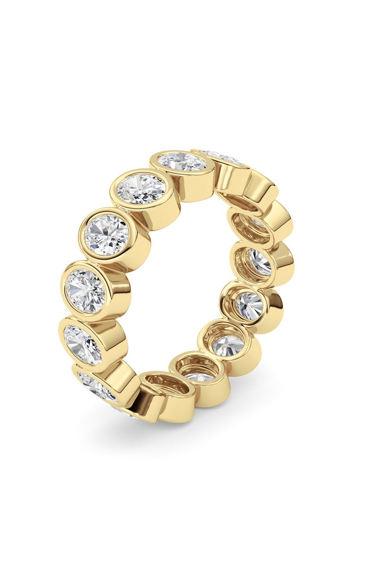 2.2Cttw Oval Shaped Lab Grown Diamond (F/VS) Eternity Band Ring in 14K Gold