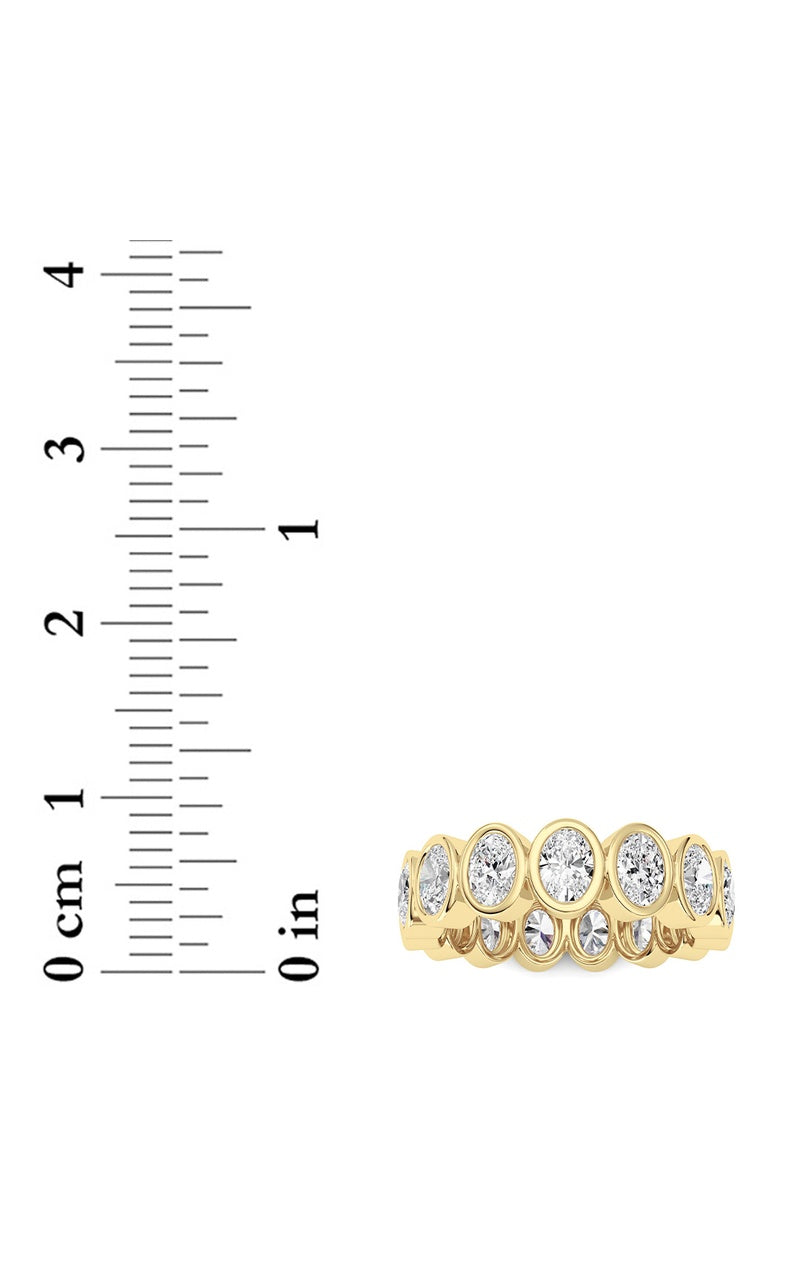 2.2Cttw Oval Shaped Lab Grown Diamond (F/VS) Eternity Band Ring in 14K Gold