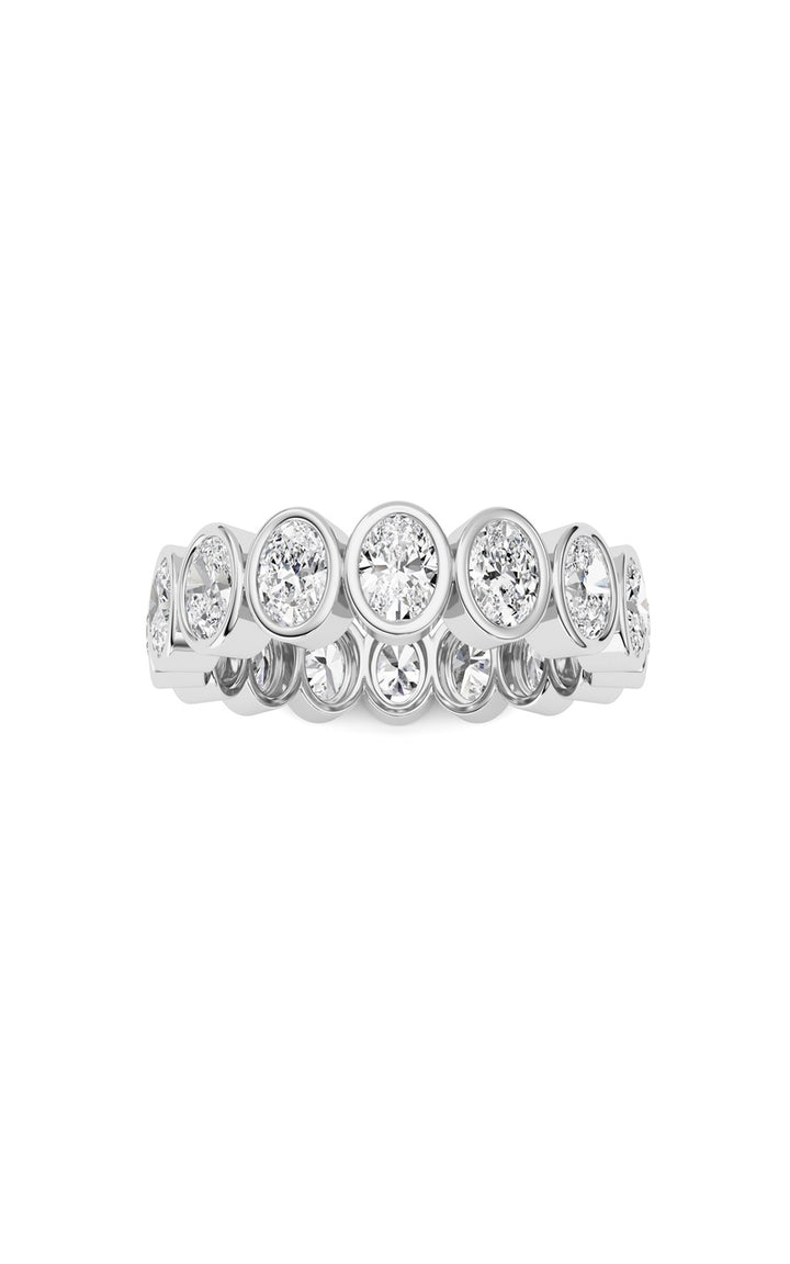 2.4Cttw Oval Shaped Lab Grown Diamond (F/VS) Eternity Band Ring in 14K Gold