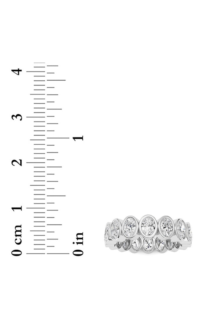 2.4Cttw Oval Shaped Lab Grown Diamond (F/VS) Eternity Band Ring in 14K Gold