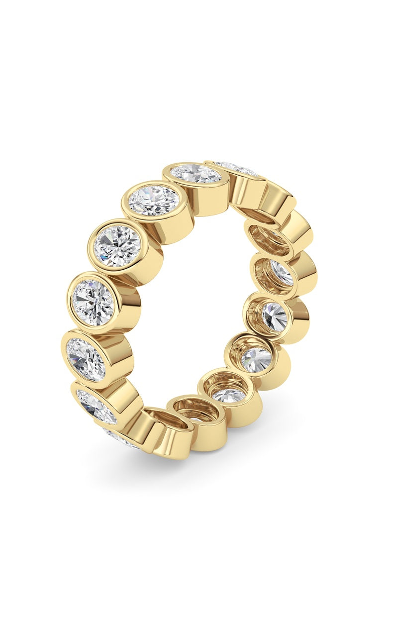 2.4Cttw Oval Shaped Lab Grown Diamond (F/VS) Eternity Band Ring in 14K Gold