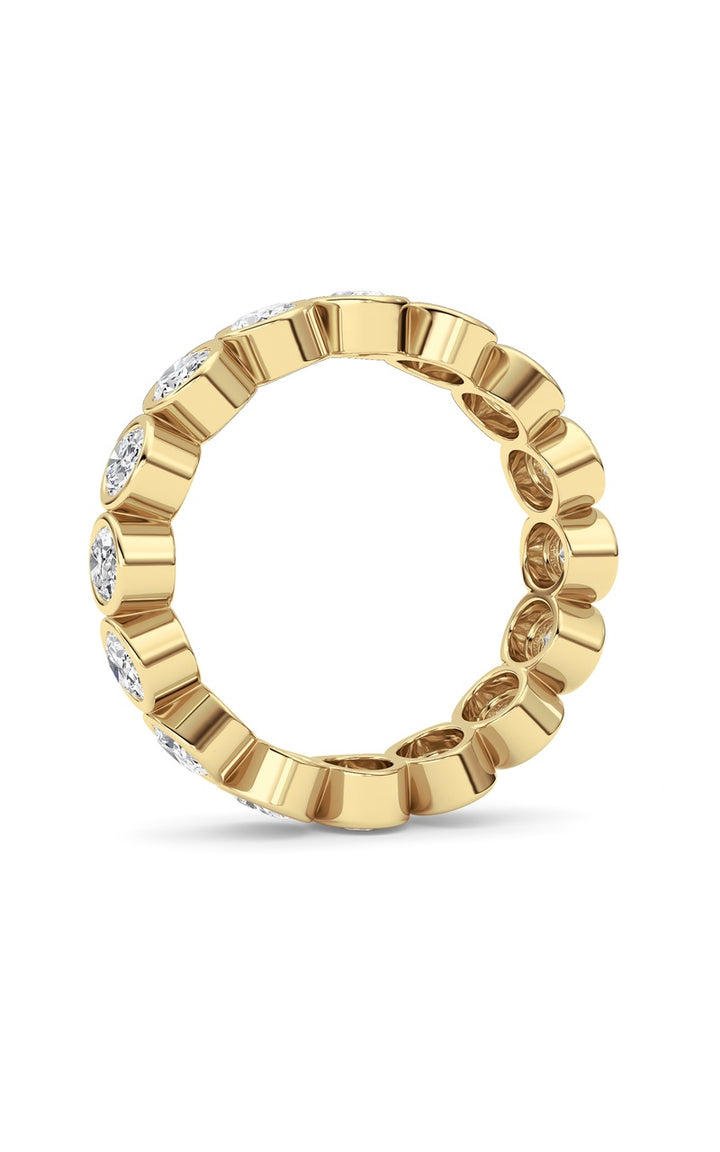 2.4Cttw Oval Shaped Lab Grown Diamond (F/VS) Eternity Band Ring in 14K Gold