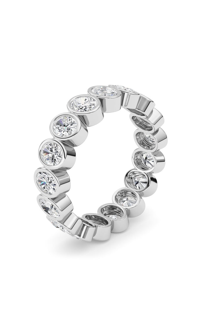 2.5Cttw Oval Shaped Lab Grown Diamond (F/VS) Eternity Band Ring in 14K Gold