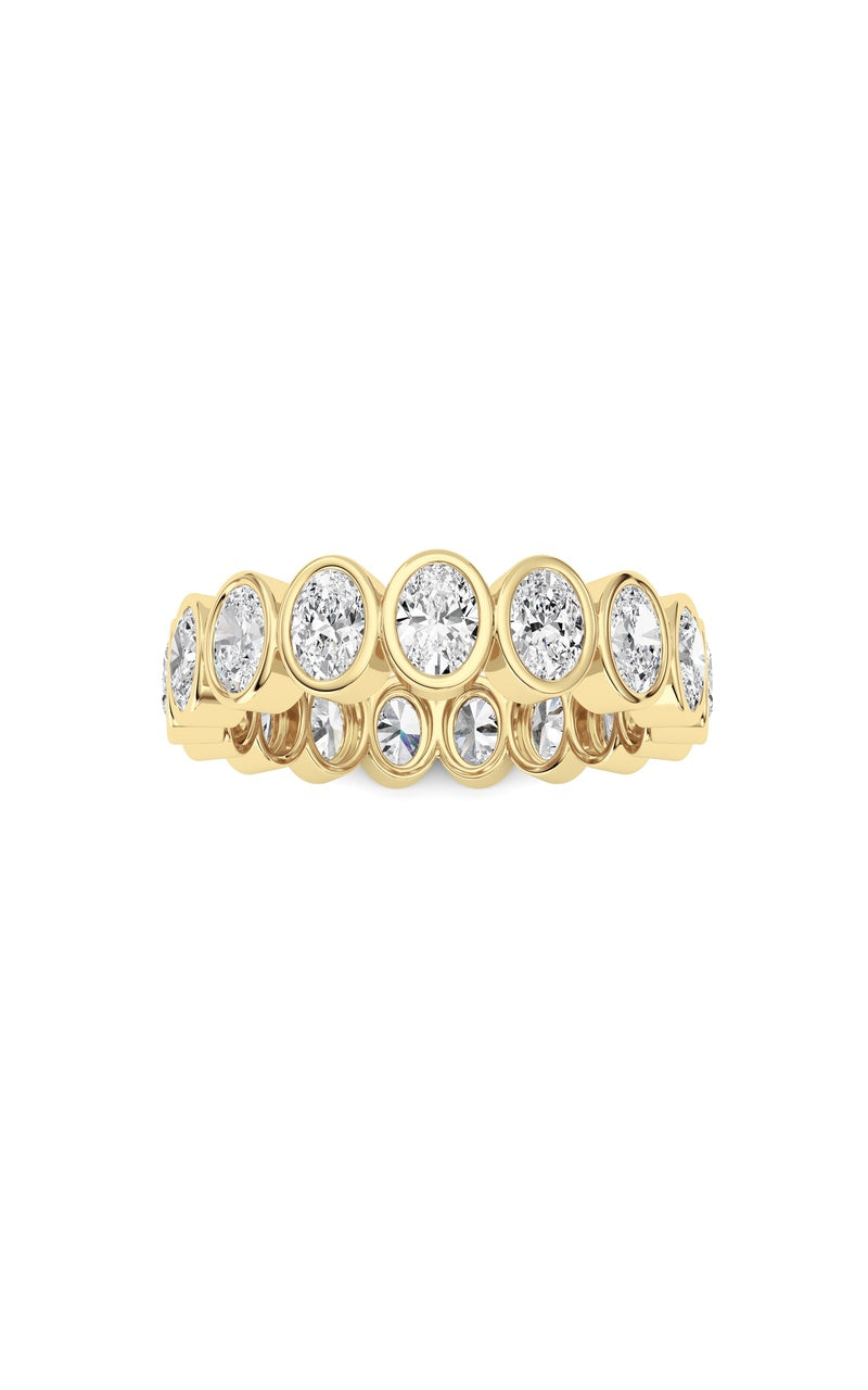 2.5Cttw Oval Shaped Lab Grown Diamond (F/VS) Eternity Band Ring in 14K Gold