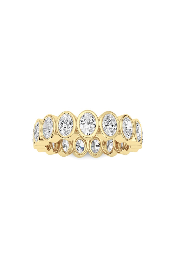 2.5Cttw Oval Shaped Lab Grown Diamond (F/VS) Eternity Band Ring in 14K Gold