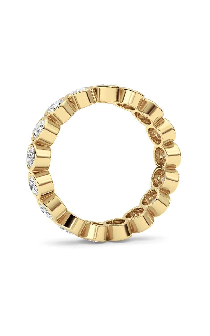 2.5Cttw Oval Shaped Lab Grown Diamond (F/VS) Eternity Band Ring in 14K Gold