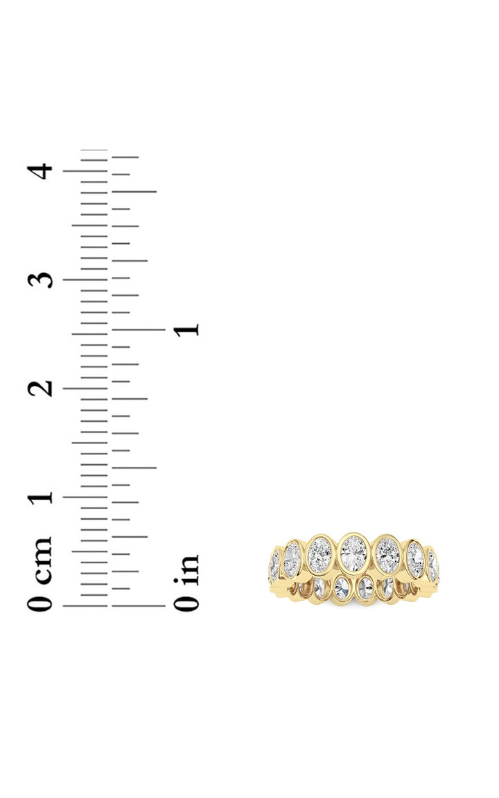 2.5Cttw Oval Shaped Lab Grown Diamond (F/VS) Eternity Band Ring in 14K Gold