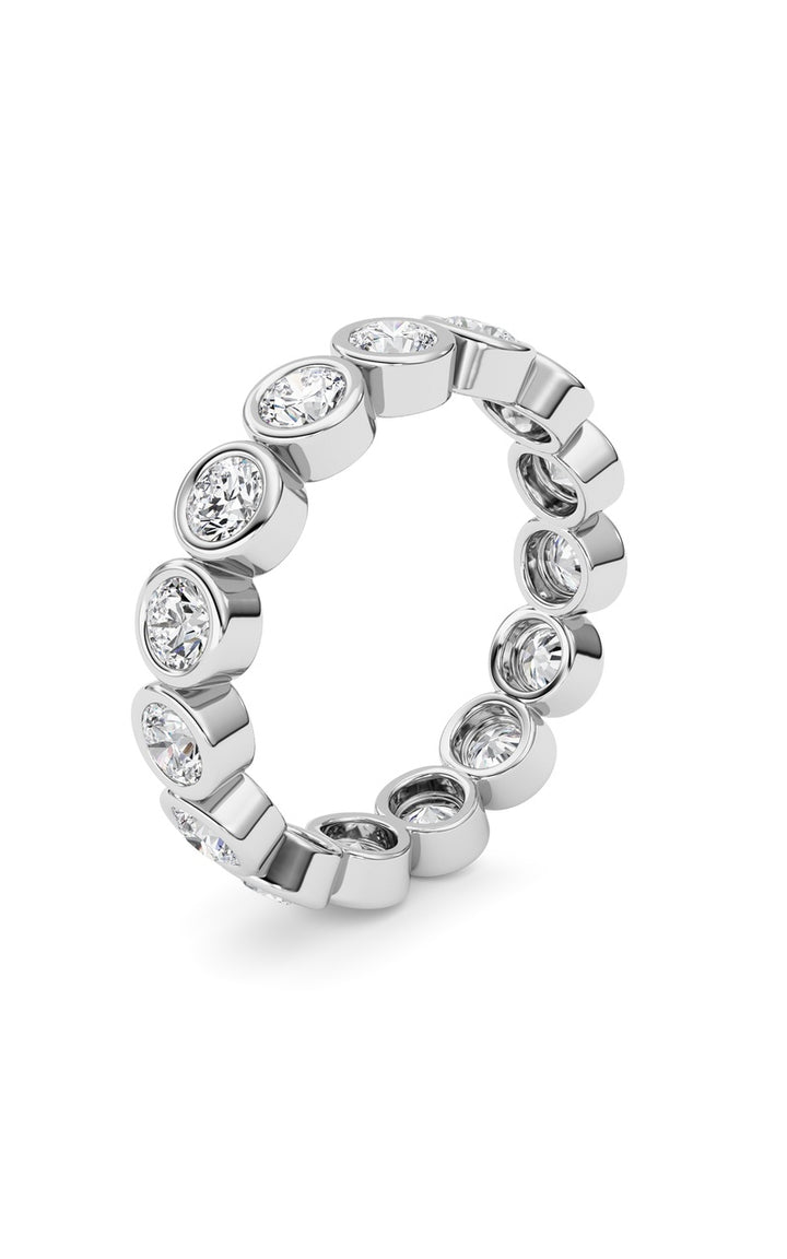 2.3Cttw Round Shaped Lab Grown Diamond (F/VS) Eternity Band Ring in 14K Gold