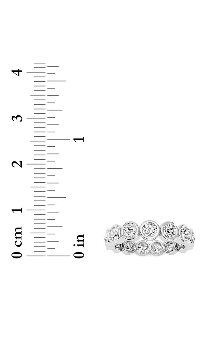 2.3Cttw Round Shaped Lab Grown Diamond (F/VS) Eternity Band Ring in 14K Gold