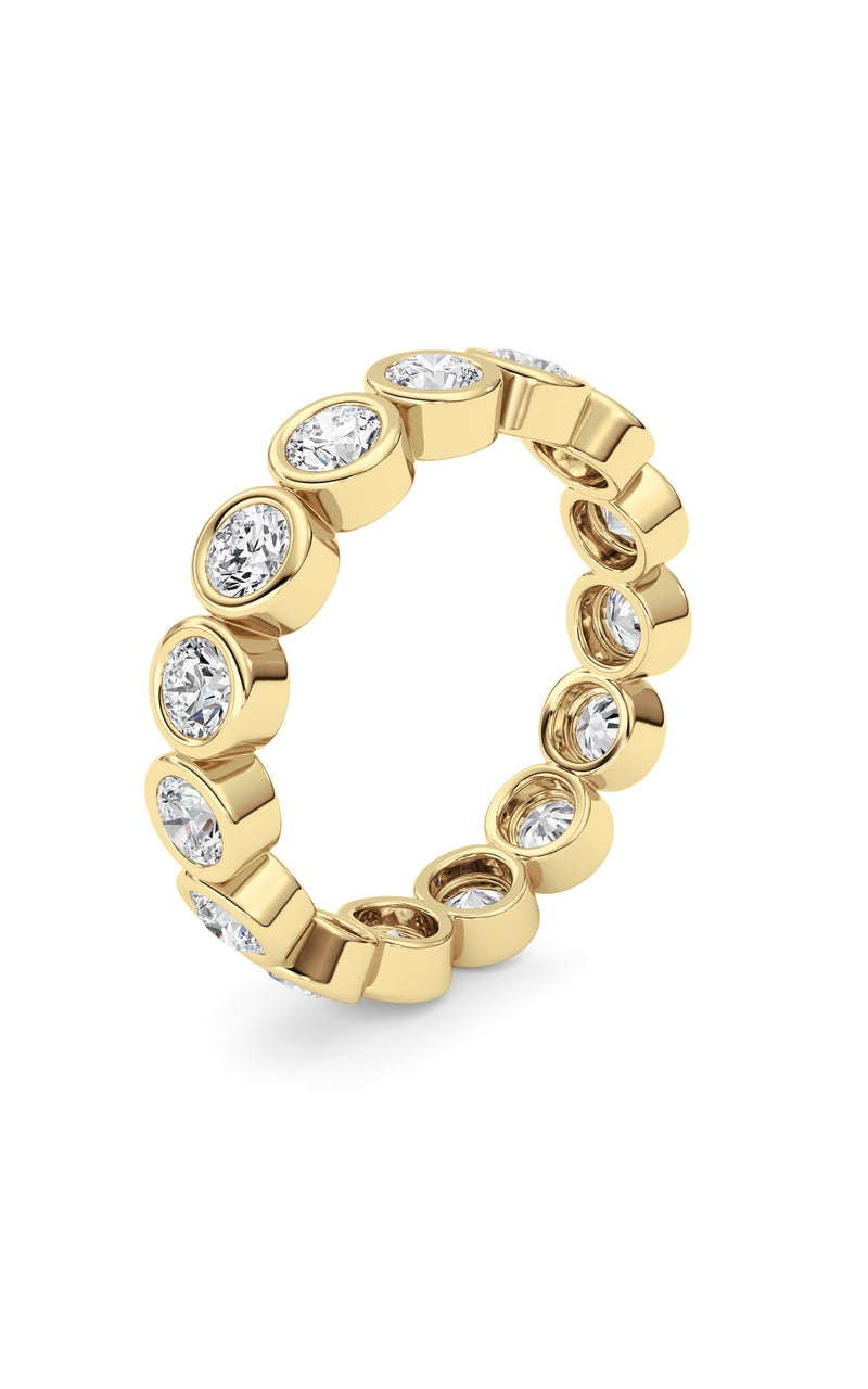 2.3Cttw Round Shaped Lab Grown Diamond (F/VS) Eternity Band Ring in 14K Gold