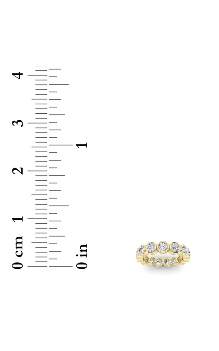 2.7Cttw Round Shaped Lab Grown Diamond (F/VS) Eternity Band Ring in 14K Gold
