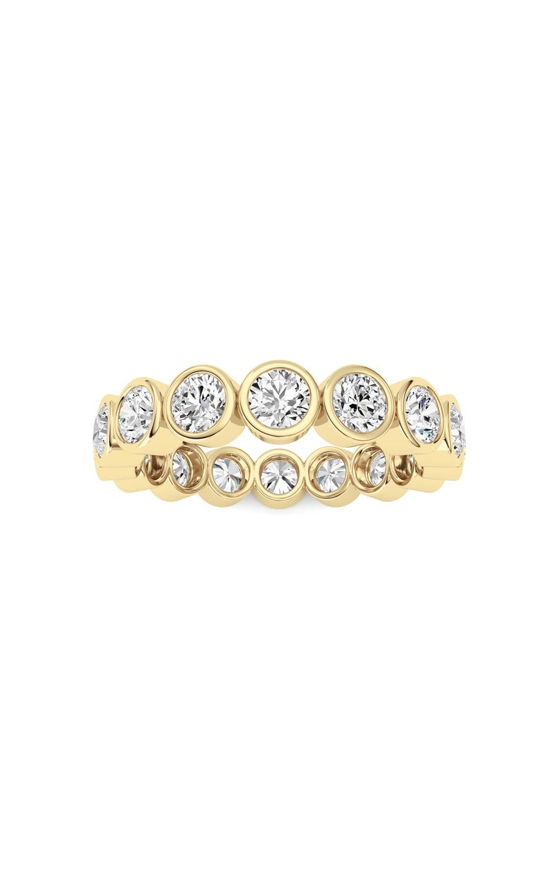 2.9Cttw Round Shaped Lab Grown Diamond (F/VS) Eternity Band Ring in 14K Gold