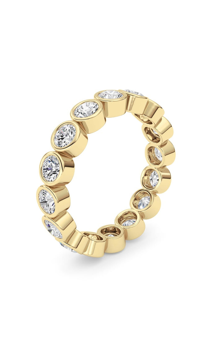 2.9Cttw Round Shaped Lab Grown Diamond (F/VS) Eternity Band Ring in 14K Gold