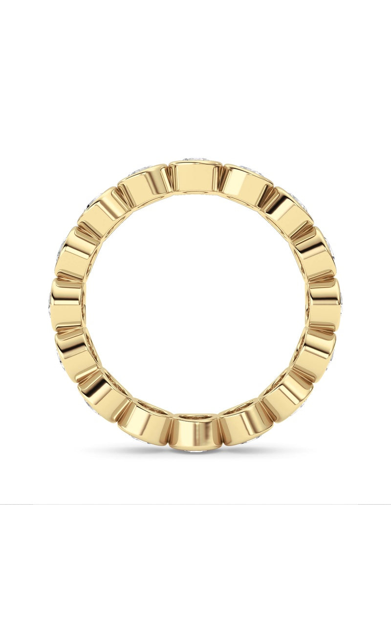 2.9Cttw Round Shaped Lab Grown Diamond (F/VS) Eternity Band Ring in 14K Gold
