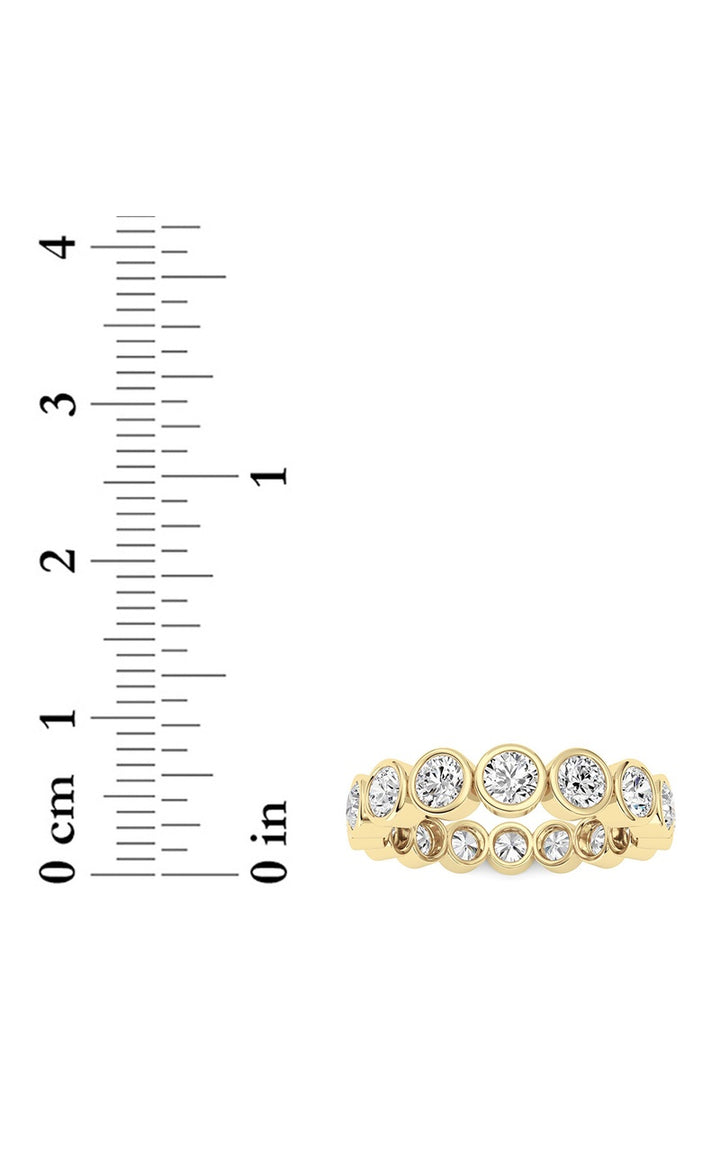 2.9Cttw Round Shaped Lab Grown Diamond (F/VS) Eternity Band Ring in 14K Gold