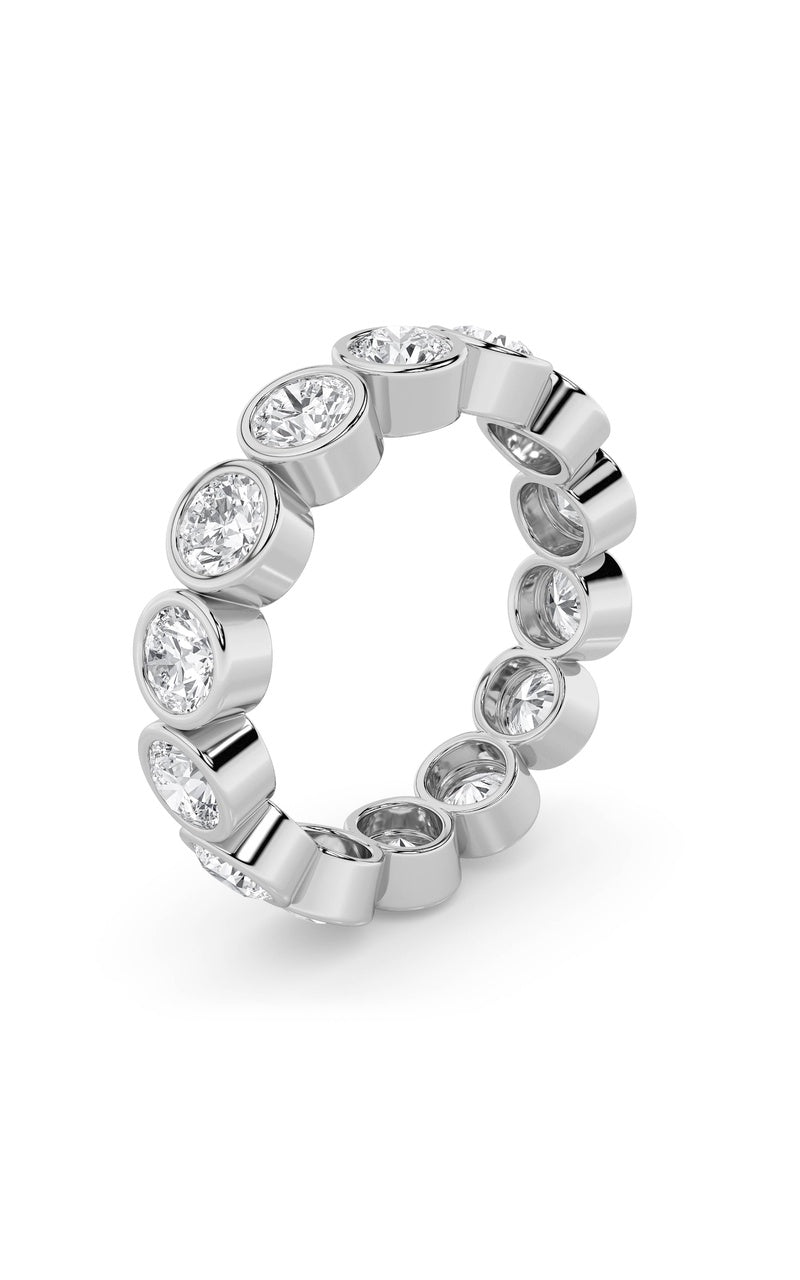 3Cttw Round Shaped Lab Grown Diamond (F/VS) Eternity Band Ring in 14K Gold