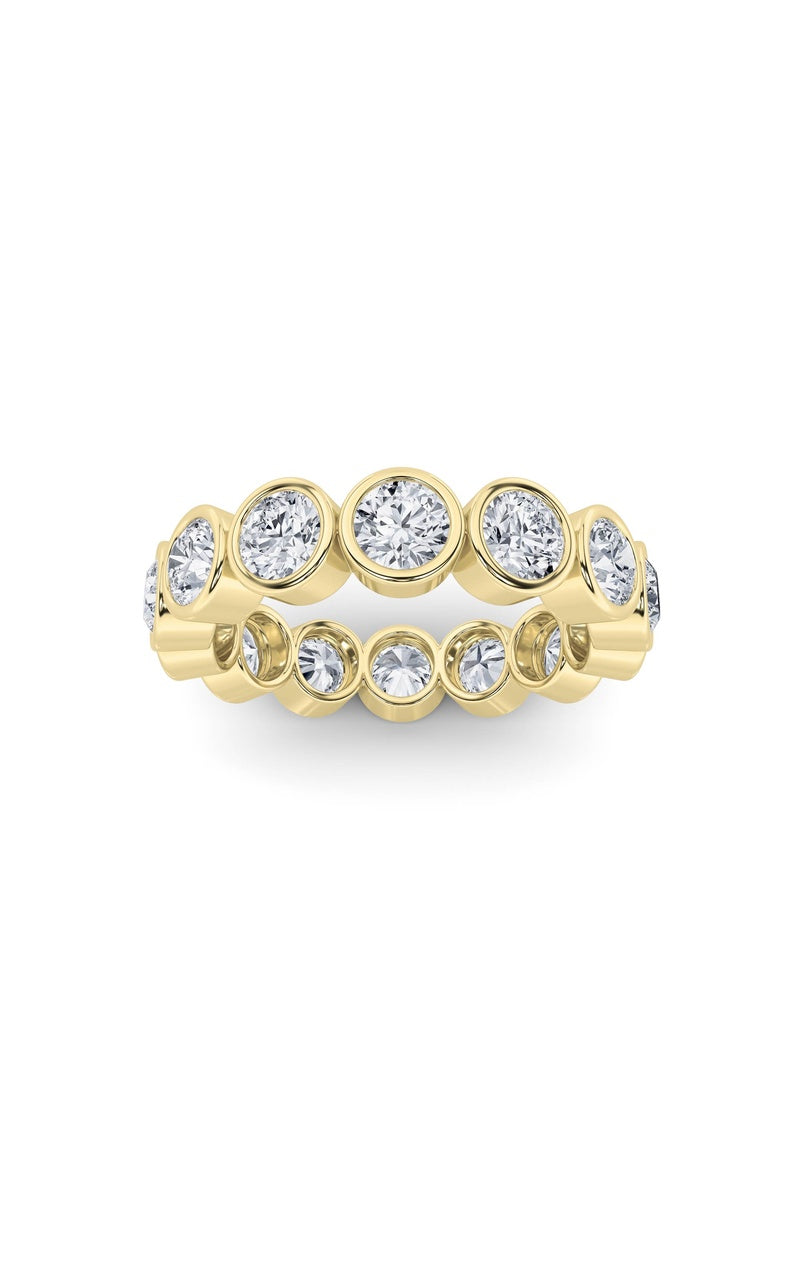 3Cttw Round Shaped Lab Grown Diamond (F/VS) Eternity Band Ring in 14K Gold