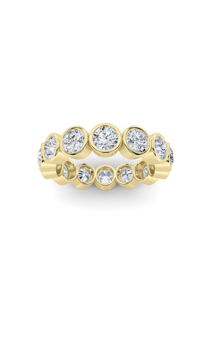 3Cttw Round Shaped Lab Grown Diamond (F/VS) Eternity Band Ring in 14K Gold