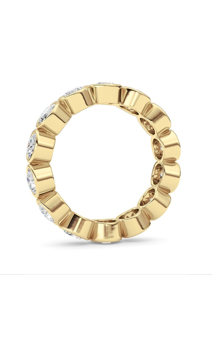3.1Cttw Round Shaped Lab Grown Diamond (F/VS) Eternity Band Ring in 14K Gold