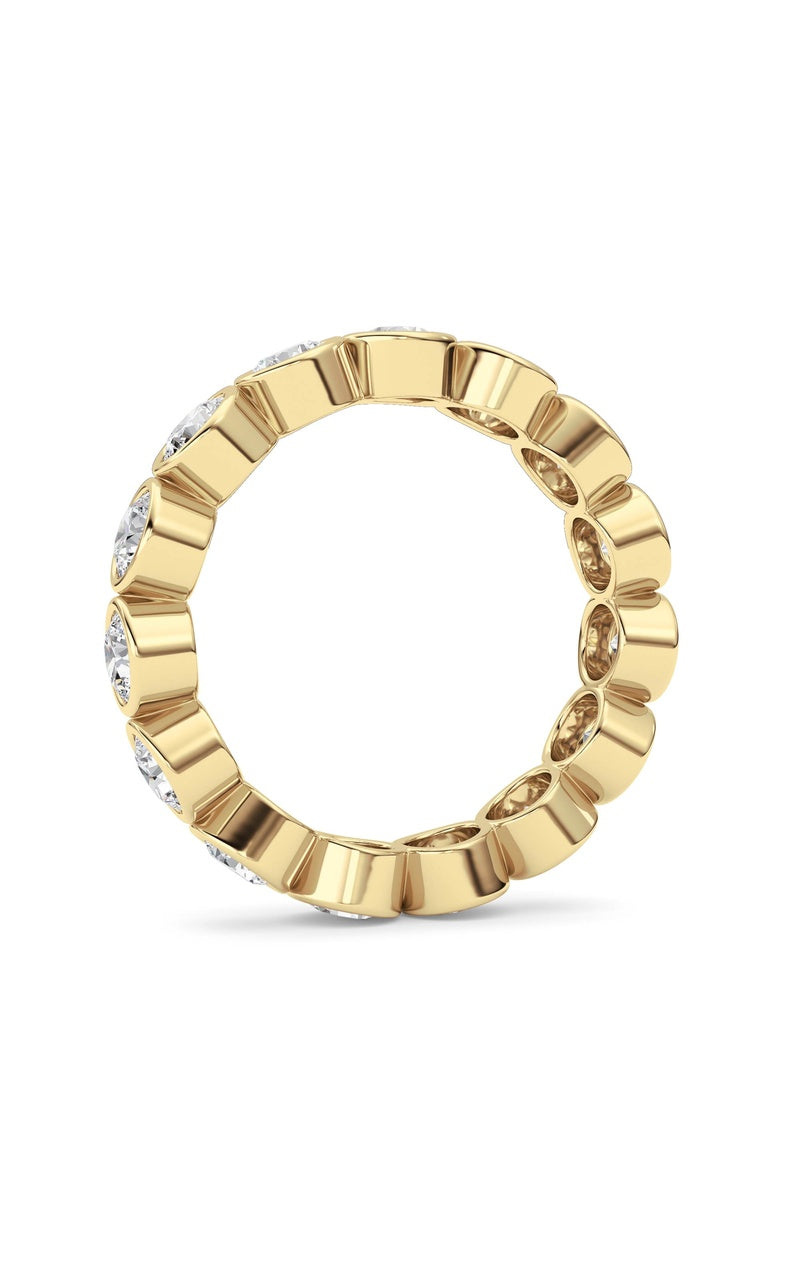 3.3Cttw Round Shaped Lab Grown Diamond (F/VS) Eternity Band Ring in 14K Gold