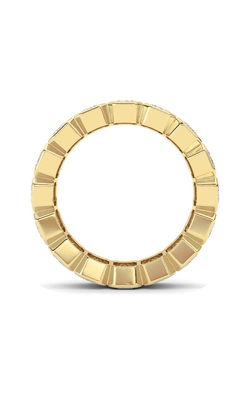 4Cttw Emerald Shaped Lab Grown Diamond (F/VS) Eternity Band Ring in 14K Gold